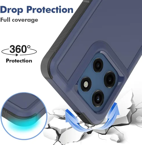 Vista 47 de Jeylly para Moto G Stylus 5G 2021 Funda con [2 Pack] Protector de Pantalla de Vidrio Templado, Protección Grado Militar Anti-Arañazos, Funda A