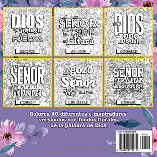 Vista 2 de Versículos de la BIBLIA para colorear Un libro Cristiano para adolescentes y adultos (Spanish Edition)