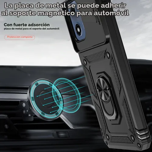 Vista 3 de Funda para Moto G 5G 2024, con protectores de pantalla y cubierta para cámara, [grado militar] Cubierta probada contra caídas de 16 pies con soporte
