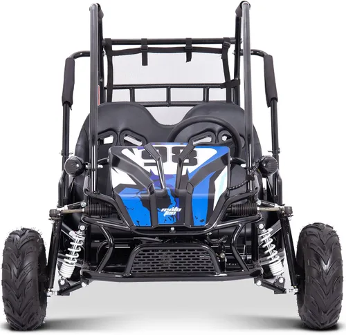 Vista 2 de MotoTec Mud XL 60v 2000w Electric Go Kart Full Suspension Blue Azul