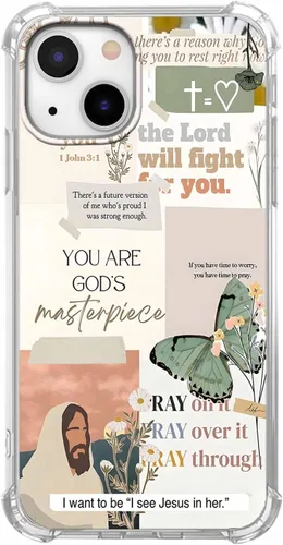 Vista 78 de Funda para Celular con Versículos de la Biblia, Colocación de Citas Cristianas de Jesús, Diseño Collage, Funda Protectora Suave de TPU de Moda