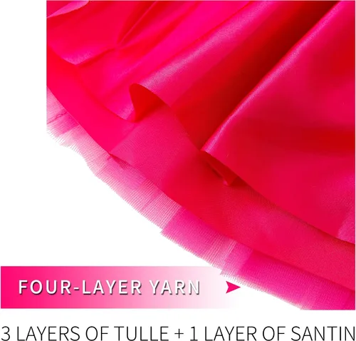 Vista 2 de Jastore Vestido de ballet de princesa con lentejuelas y estrellas en capas para niñas