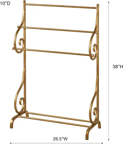 Vista 3 de Touch of Class Anna - Soporte de piso de metal, oro antiguo Dorado antiguo