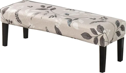 Vista 11 de CRFATOP Funda de cojín rectangular estampada para banco de comedor, elástica, extraíble y lavable, protector de banco tapizado para comedor, sala