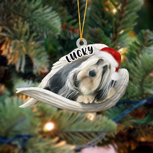 Vista 86 de Ángel durmiente de Afghan Hound para Navidad, adorno personalizado con el nombre del perro, adorno de Navidad personalizado para amantes de perros