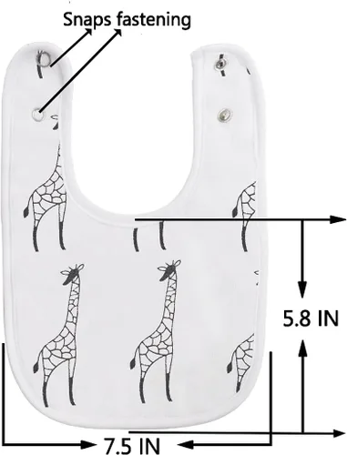 Vista 8 de Maiwa Baberos impermeables de tela de rizo para bebé con broches para recién nacido, baba y dentición para bebé