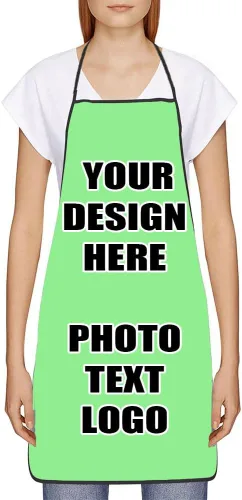 Vista 31 de Delantales personalizados con diseño de imagen de texto fotográfico para adultos, hombres, mujeres, parrilla, cocina, 40