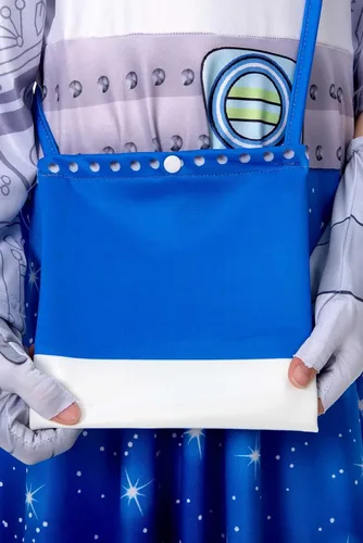 Vista 6 de hahomin Addison - Disfraz de alien para niños y niñas vestido de cosplay A-Li falda de película guantes de bolsa traje de Halloween