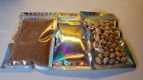 Vista 6 de Bolsas de plástico compactas y duraderas resistentes al olor (5 x 7 pulgadas). Prácticas, reutilizables y seguras para almacenamiento resellable