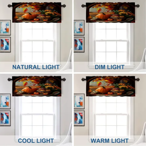 Vista 264 de Batmerry American Flag Ink Dot Blackout Tier Curtains, Red Blue White Stars Abstract Thermal Insulated Half Curtain Rod Pocket Small Valance for