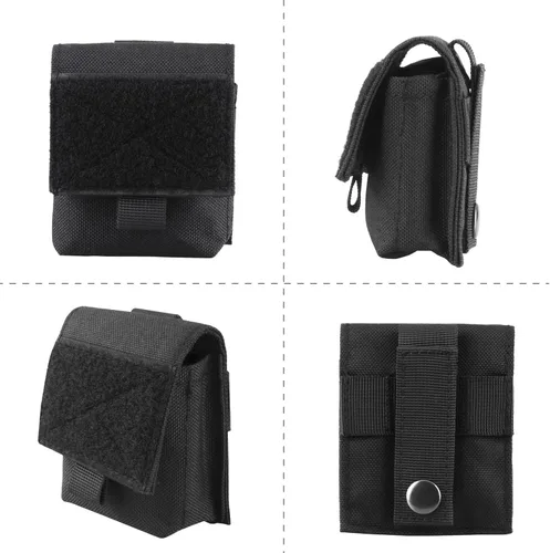 Vista 5 de Bolsos tácticos mini para cinturón, multiusos, pequeños, compactos, con ranura para tarjeta, para batería, EDC, para almacenamiento de artículos