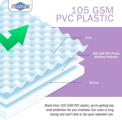 Vista 3 de Abstract Funda de colchón impermeable – Sábana protectora de plástico de vinilo resistente con cremallera, PVC de 3.53 oz/m², calidad duradera