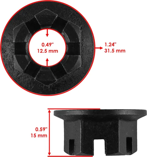 Vista 3 de Caltric Eje trasero con tuerca puede usarse con Yamaha Raptor 660R YFM660R 2001-2005