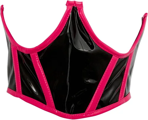 Vista 3 de Daisy corsets Womens Lavish Black Patent WHot Pink Patent Trim Underwire Waist Cincher Corset