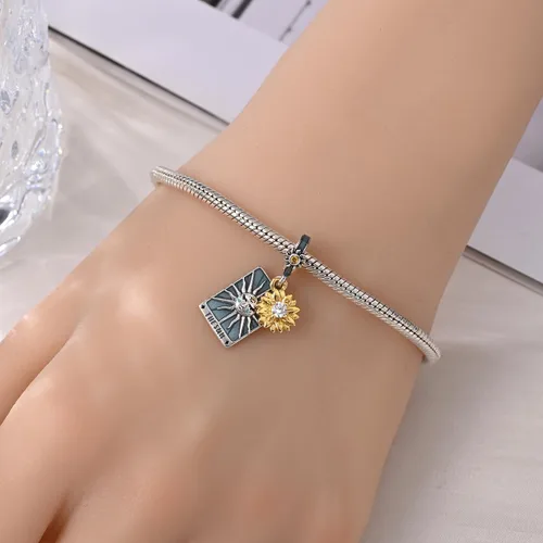Vista 39 de KUNSIR Los abalorios se adaptan a pulseras Pandora para mujer, plata de ley 925, cuentas colgantes de joyería para niñas, dijes de feliz cumpleaños