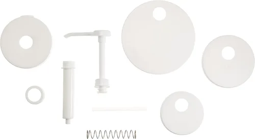 Vista 2 de Winco Kit de bomba con bomba estándar y 5 tapas, blanco, mediano