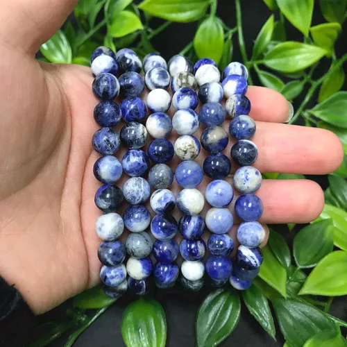 Vista 535 de Gem Avenue Handmade Round Bead Stretch Bracelet Unisex Natural Stone Beaded Jewelry for Men & Women, Elastic Wristband for Daily Wear