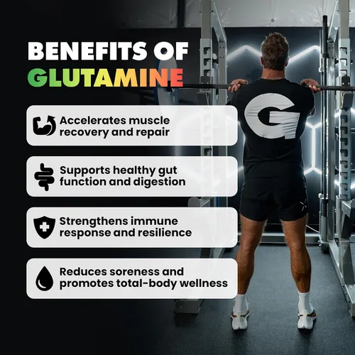 Vista 3 de Ganancias en L-glutamina a granel, polvo de glutamina sin gluten para la recuperación muscular y el crecimiento, apoyo después del entrenamiento