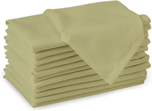 Vista 49 de Encasa XO Juego de 12 servilletas de tela de cóctel Servilletas de mesa de algodón puro Tamaño (9 x 9 pulgadas) B gris sólido Lavable a