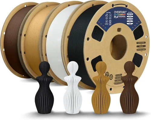 Vista 21 de Overture PLA Plus (PLA+) Filamento de 1/16 pulgadas, dureza mejorada con rollo PLA, con superficie de construcción 3D de 7.87 × 7.87 pulgadas, PLA