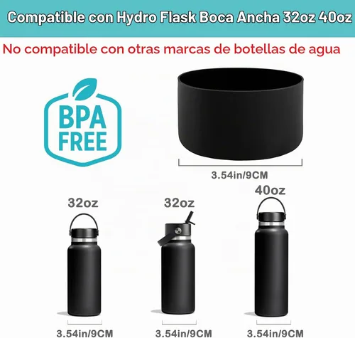 Vista 2 de HEYSKAY - Base de silicona para botella de agua Hydro Flask de boca ancha de 32 a 40 onzas