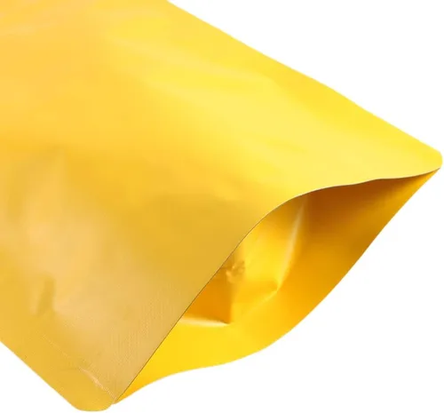 Vista 4 de QQ Studio Bolsas de pie de aluminio Mylar mate sellables de doble cara (paquete de 100) (5.1 x 7.1 pulgadas, oro mate)