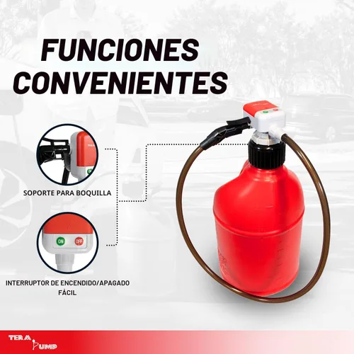 Vista 8 de TERA PUMP TRFA01-XL Bomba de transferencia de combustible con batería de 2ª