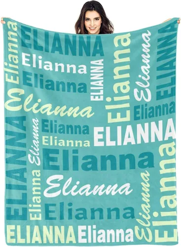 Vista 18 de Manta personalizada con nombre, manta personalizada con nombre, manta personalizada para adultos, niños y bebés, manta personalizada con monograma