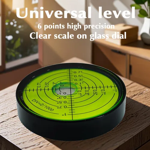 Vista 7 de 6'/0.079 in Punto de alta precisión Nivel Universal Burbuja Metal Bubble Water Leveler Cross Gauge Pequeño Hogar (negro verde)