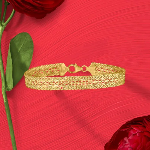 Vista 3 de Ross-Simons Italian 14kt Yellow Gold Multi-Link Bracelet