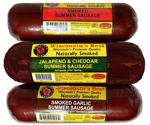 Vista 3 de Cesta de regalo para fiestas: cuenta con salchichas ahumadas de verano 100% Wisconsin, galletas saladas, pretzels y mostaza, perfecta para fiestas