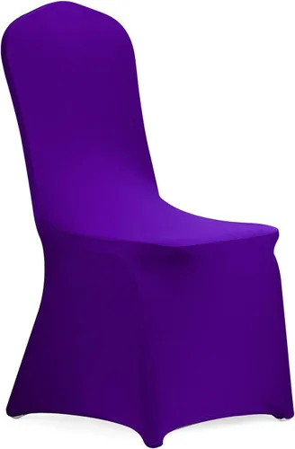 Vista 23 de Peomeise - 6 piezas de funda elástica de elastano para sillas, para bodas, fiestas, banquetes y eventos (negro, 6)