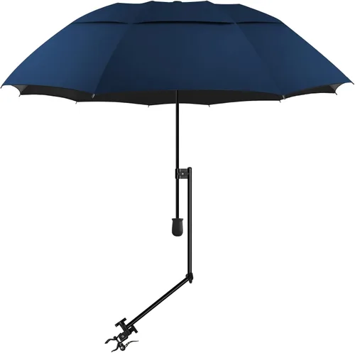 Vista 17 de XLINGZA Sombrilla de playa UPF 50+ con abrazadera universal ajustable