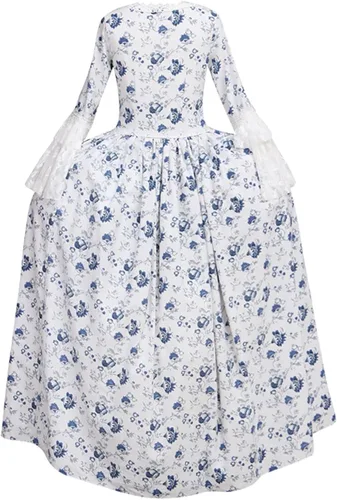 Vista 3 de 1791s Lady - Disfraz de doncella de inspiración victoriana estilo rococó para mujer