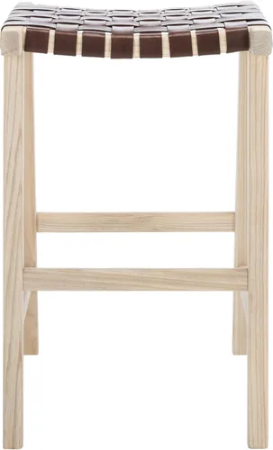 Vista 8 de Safavieh Home Collection Abreu - Taburete rectangular de madera maciza de 30 pulgadas (totalmente montado)