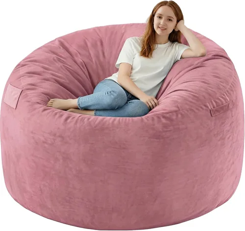 Vista 29 de Silla de Puf de 2 pies, Sillas de Puf Cómodas con Relleno de Espuma Viscoelástica, Sofá de Puf Esponjoso con Cubierta de Terciopelo Holandés, Sillas