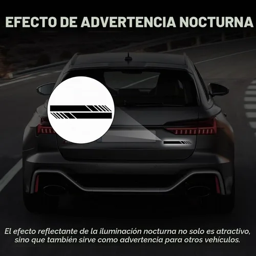 Vista 4 de Dickno 2 piezas de adhesivos para espejo retrovisor de coche, 14 cm × 1,4 cm Adhesivos impermeables para espejo lateral de auto, tiras de Negro
