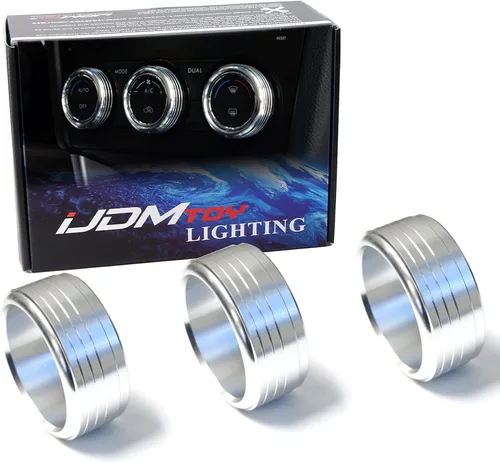 Vista 11 de 3 cubiertas iJDMTOY para ruedas de control de climatizador manual, de aluminio anodizado, Azul