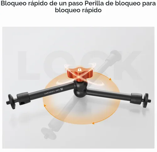 Vista 6 de K&F CONCEPT Brazo mágico de 9.8", cabezas de bola de 360° del brazo