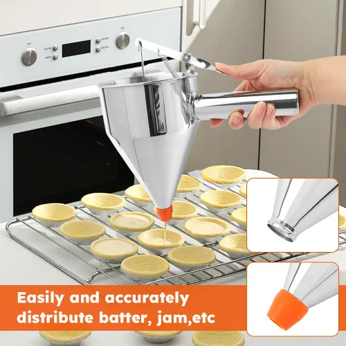 Vista 5 de Dispensador de masa para panqueques, dispensador de pastel de embudo