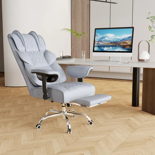 Vista 9 de Sillas de juego para adultos altos y niños, soporte lumbar, luces LED, respaldo alto, silla de computadora reclinable con reposacabezas