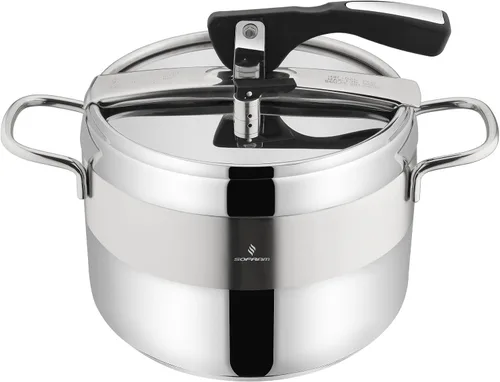 Vista 7 de STP Goods Olla a presión de acero inoxidable, Olla a presión, Sartén de acero inoxidable, Recipiente a presión, Olla de acero inoxidable, Olla
