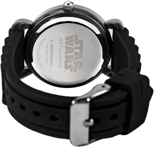 Vista 2 de Star Wars The Mandalorian Kids' Plastic Time Teacher Analog Quartz Silicone Strap Watch