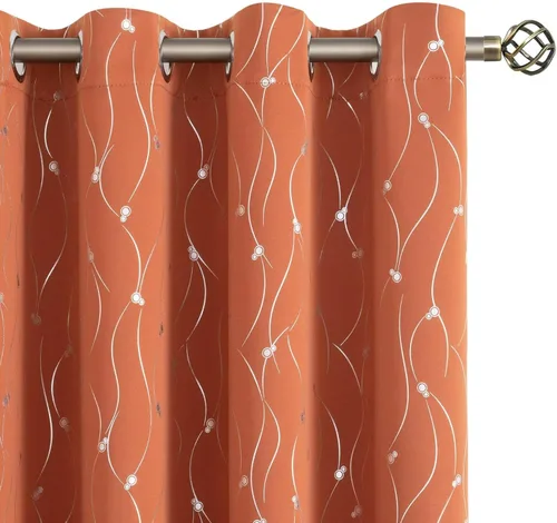 Vista 14 de BGment Cortinas cortas de oscurecimiento de habitación de 45 pulgadas de largo para ventanas pequeñas, cortinas con aislamiento térmico con ojales