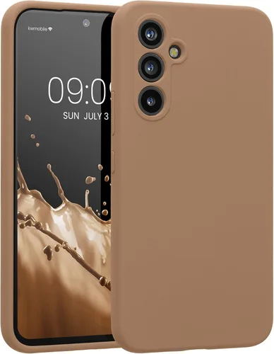 Vista 125 de kwmobile Funda compatible con Samsung Galaxy A13 4G - Funda delgada de silicona TPU - Acabado suave al tacto - Amarillo radiante