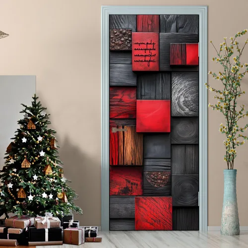 Vista 54 de Adhesivos 3D para puerta, murales para despegar y pegar, puerta de madera, papel tapiz autoadhesivo, extraíble, PVC, impermeable, póster para Puerta