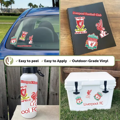 Vista 2 de Desert Cactus Liverpool FC - Calcomanía de vinilo inglés Anfield Football Soccer Premier League para laptop, botella de agua para automóvil, álbum