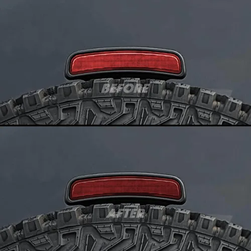 Vista 12 de SlickMod Tinte de humo de vinilo precortado para luz trasera Ford Bronco 2021-2023 (20% humo oscuro, 1. luz trasera)