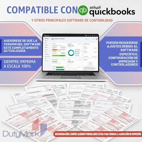 Vista 3 de Formularios de impuestos de transmisión 1096 2025, paquete de 25 formularios de impuestos láser resumidos 1096, compatibles con QuickBooks