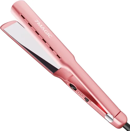 Vista 10 de 7MAGIC Nano Titanium - Plancha de pelo de 1.7 pulgadas para cabello grueso Azul